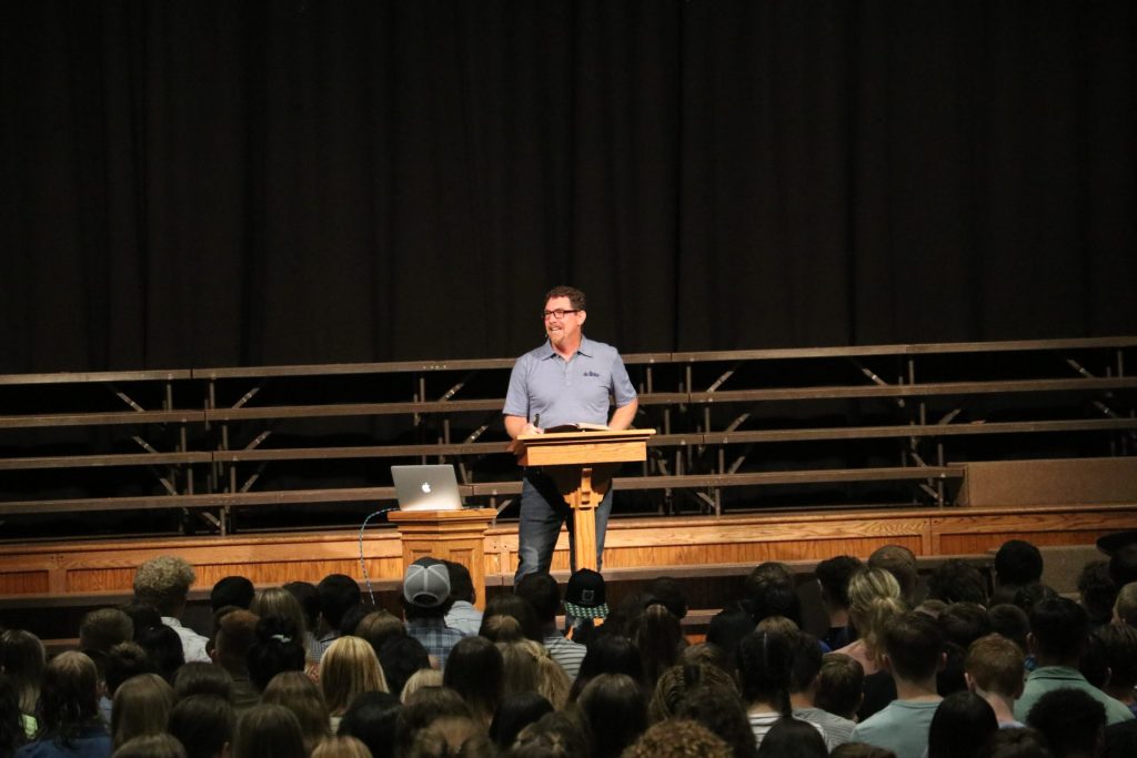 Preaching at a service