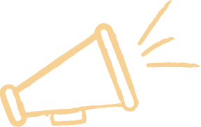 Hand-drawn megaphone